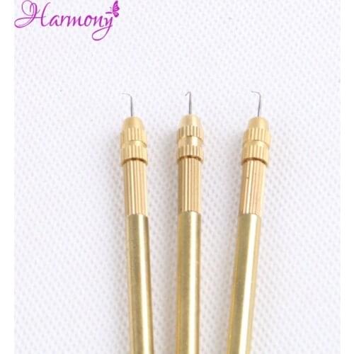 5pcs/lot Cooper Holder + Ventilating Needles(1-2,2-3,3-4)+1 Brass Holder Make/Making/Repair Lace Wigs Toupee Hairpiece Wig