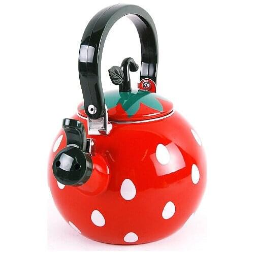 Amy shop/ porcelain enameled water kettle Strawberry shape,2L