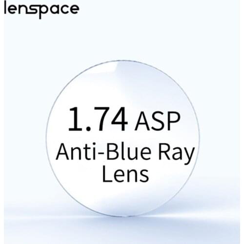 1.56 1.61 1.67 1.74 Anti-Blue Ray Single Vision Aspheric Optical Lenses Prescription Vision Correction Computer Reading Lens