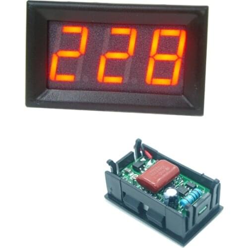 1PC AC 70-500V Digital Voltmeter 0.56 inch LED Display Panel 2 Wire Volt Voltage Test Meter smart module