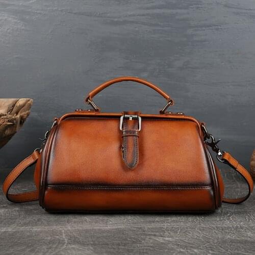 2021 Genuine Leather Handbags Ladies Shoulder Messenger Bag Cow Leather Handmade Womans Bags luxury handbags women bags designer