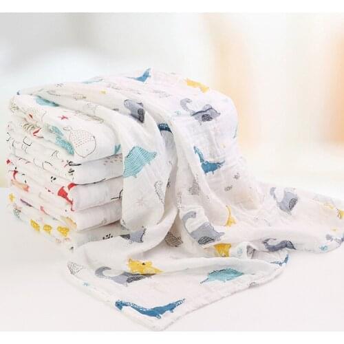 Baby Bamboo Cotton Baby Blanket Wrap Breathable Soft Summer Blanket Infant Baby Towel 120*120cm