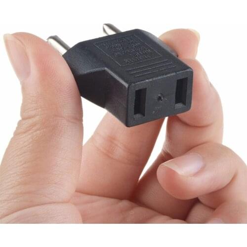 3pcs US To EU Travel Charger Power Adapter Wall Plug USA To Europe Portable European Regulation Charging Converter Plugs Adapter