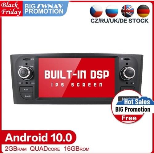 DSP Android 10.0 Car DVD multimedia Stereo For Fiat Grande Punto Linea 2007 2008 2009 2010 2011 2012 BT radio GPS Navi Head unit