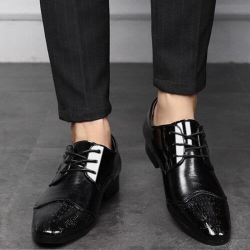 Size 48 Elegant Dress Men Shoes Leather Wedding Office Shoes for Men Oxford Spring/Autumn Business Leather Shoes Men Formal