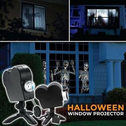 Halloween Holographic Projector Spooky Nights Halloween Party Lights 12 Movies Window Wonderland Movie Projector
