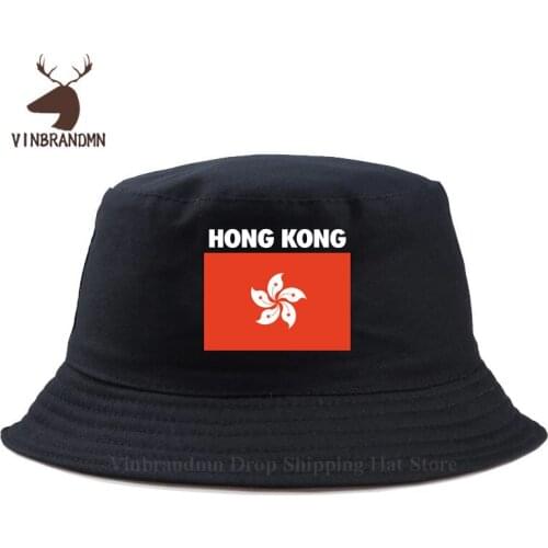 HongKong HKG HK Hong Kongese unisex Bucket hat Fashion cotton cool Baseball cap Latest popularity Outdoor youth Beach visor hats