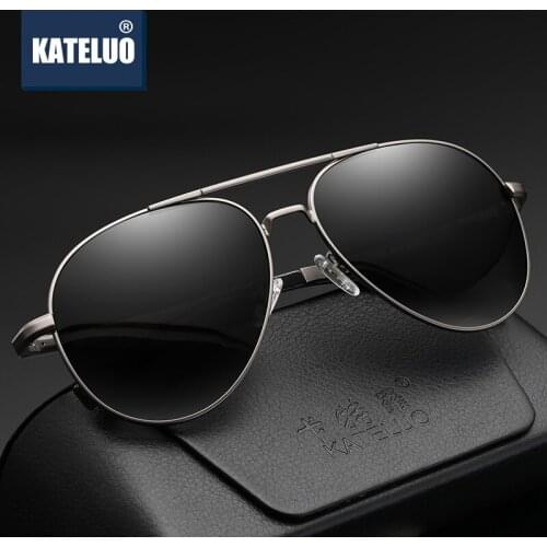 KATELUO 2020 Classic Mens Sun Glasses Pilot Glasses for Driving Polarized UV400 Lens Sunglasses For Men Women 63928