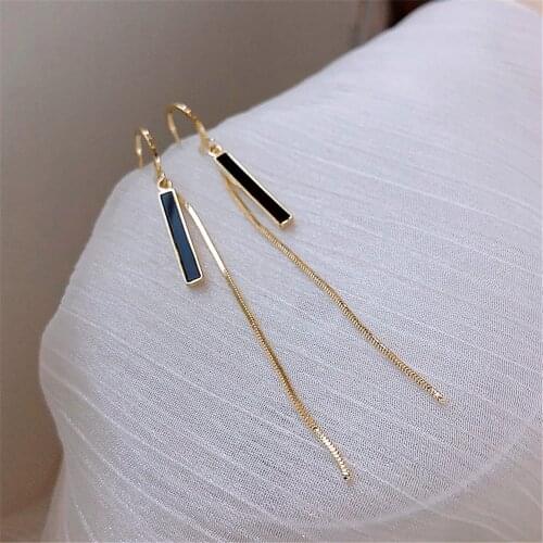 Korean Earrings Fashion Jewelry Classic Long Half Moon Earrings Oorbellen Boucles Pendientes Earrings For Women Wholesale