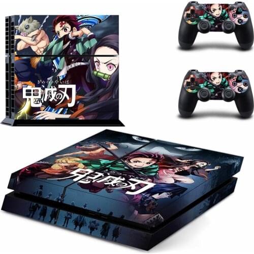 Demon Slayer Kimetsu no Yaiba PS4 Stickers Skin PS 4 Sticker Decals Cover For PlayStation 4 PS4 Console & Controller Skins Vinyl