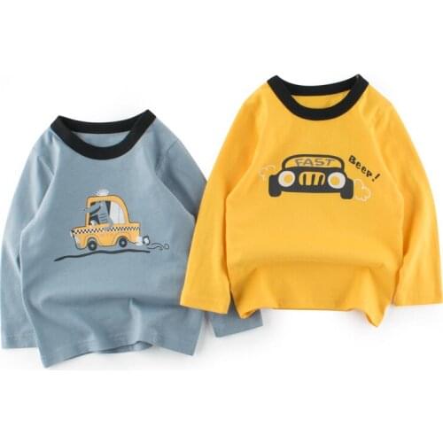 2-8 Years Boy T-shirt Kids Fashion Car Print Tshirt for Boy New Arrival Toddler Baby Clothing Boy Child Cotton Sport Tops 2020