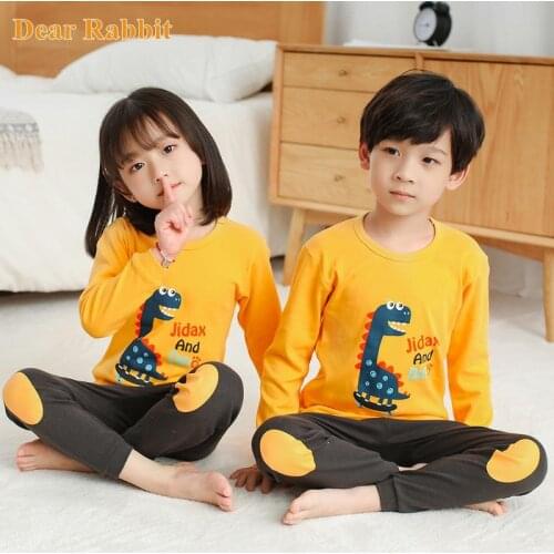 Autumn Winter Baby Girls Clothes Pajamas Sets Boy Pyjamas Kids Homewear Cotton Nightwear Childrens Indoor Clothing Pijamas Suit