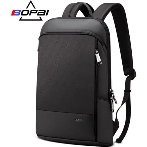 BOPAI Ultra-Thin Laptop Backpack mens 15.6-inch Bag Fashion Office Ladies Backpack Business Waterproof Lightweight Backpack