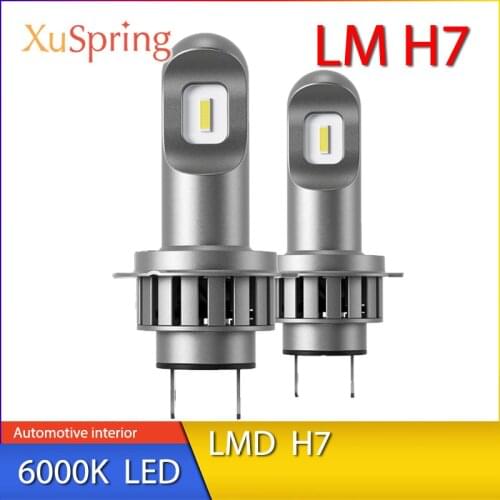 Intelligent temperature control system 1:1 original car halogen lamp design 50W/pair 6000K White LM H7 LED