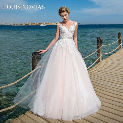 Ouis Novias A-Line Wedding Dress Exquisite Embroidery Sweetheart Beach Lace Wedding Dress Appliques Vestido De Noiva