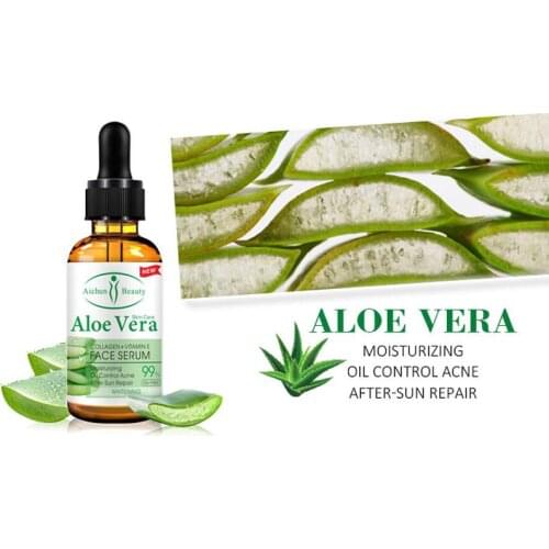 30ml Face Serum Aloe Vera Gel Essence Anti-Wrinkle Skin Care Liquid Depth Replenishment Facial Serum Repair Dry Skin