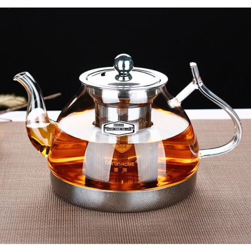 Heat Resistant Clear Glass Teapot Household Thickened Tea Maker Large Capacity Multifunctional Tea Pot Induction Cooker Kettle
