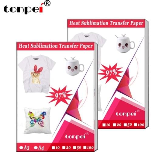A3 A4 Heat Sublimation Transfer paper For Polyester T-Shirt Fabrics Cloth Phone Case Printing Design for Inkjet printers