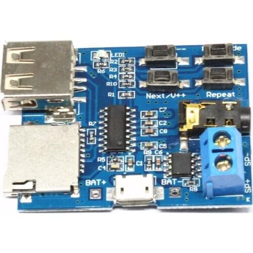 TF card U disk MP3 Format decoder board module amplifier decoding audio Player