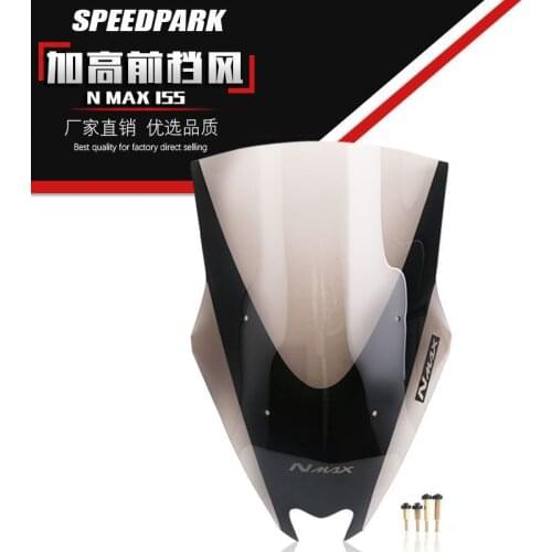Nmax155 2015 2016 2017 2018 2019 Heightened windshield glass For Yamaha NMAX125 Motorcycle Windscreen Windshield Deflector