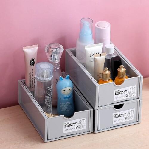 Home Use Office Stationery Storage Box Desktop Superimposed Storage Makeup Cosmetic Organizer Container Small Things Drawer Box