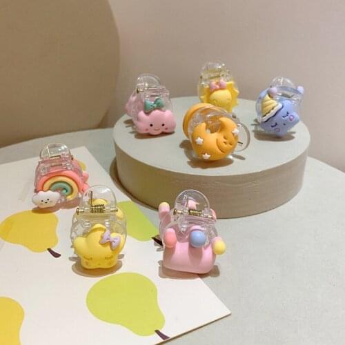 New Cute Cartoon Cream Hairpin Girl with Broken Hair Bangs Small Catch Clip Mini Hair Accessories Gift