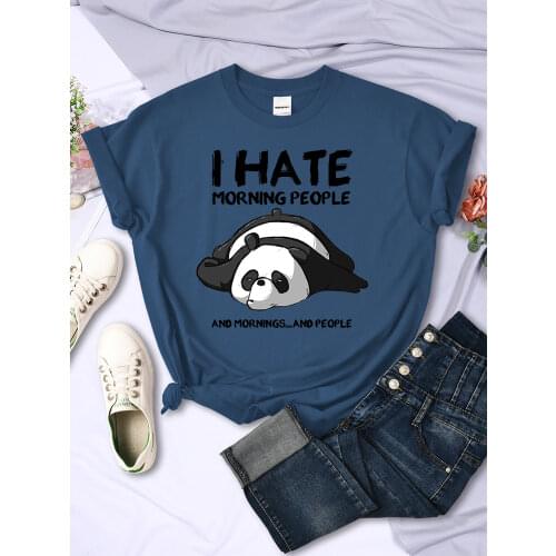 I Hate The Good Morning Female From Theduc Print Women Clothing Hip Hop Street T-Shirts Summer Breathable Cotton T Shirts Womens