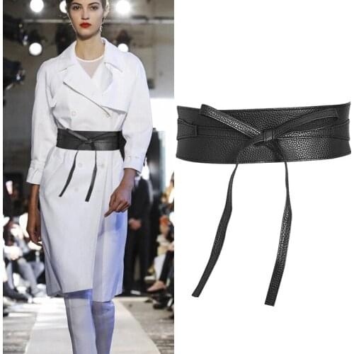 Corset Wide Pu Leather Slimming Body Belts for Women Elastic High Waist Strap Stretch Shaping Girdle Cinto Sobretudo Femme Fajas