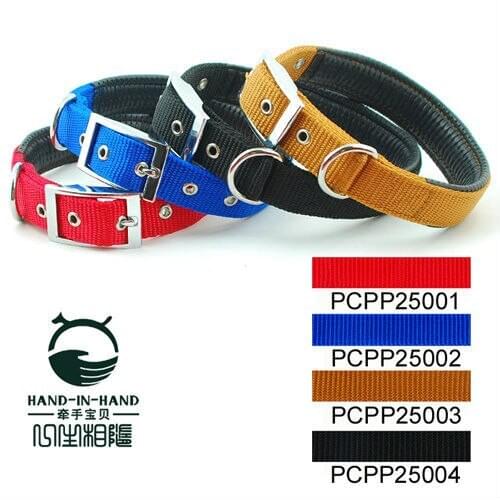 100Pcs/Lot Classic Series Pet Dog Double Layers & Padded Collar 2.5cm(C-20") 4 Colors PCPP25001