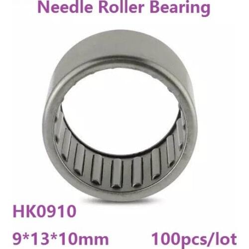 100pcs/lot HK0910 HK091310 High quality 9×13×10mm Drawn Cup Type Needle Roller Bearing 9*13*10 mm