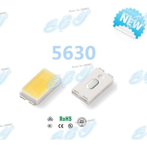 1000pcs SMD LED 5630 0.5W white warm white Cool white SMT Ultra Bright LED New Free shipping Lamp bead