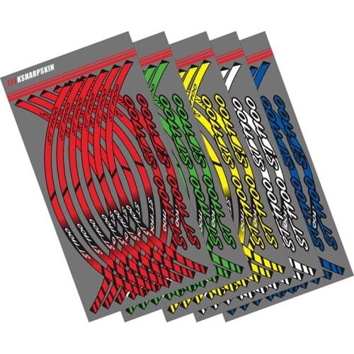 12 X Thick Edge Outer Rim Sticker Stripe Wheel Decals FOR HONDA ST1100 st1100