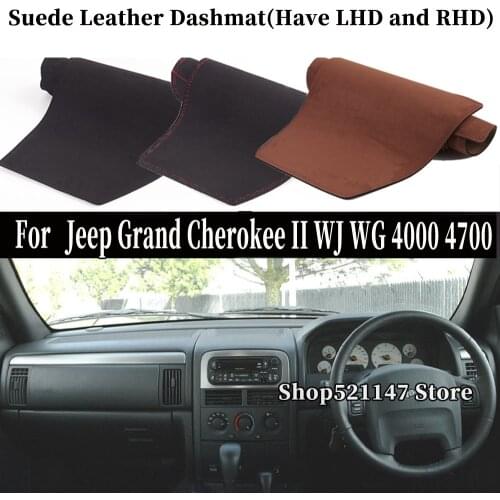 Accessories Car-Styling Suede Leather Dashmat Dashboard Covers Dash Mat For Jeep Grand Cherokee II WJ WG 4000 4700 1999-2005