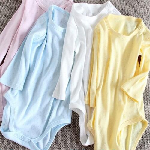 Baby bodysuit long sleeves baby boys girls children clothing baby clothes kids clothes 100% cotton overalls solid color overalls