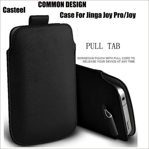 Casteel Common Design PU Leather Case For Jinga Joy Joy Pro Pull Tab Sleeve Pouch Case Cover Shield