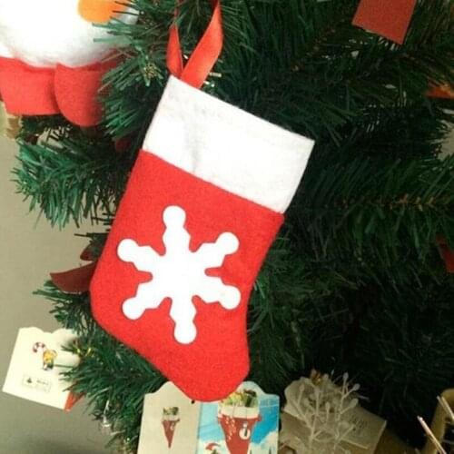 Baby Sticker Toys Mini Christmas Socks Cutlery Set Cute Red Home Hanging Decorations Durable Tree Decor Socks Toys