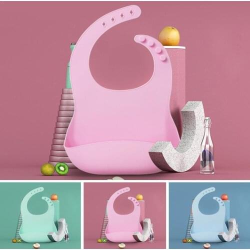 Childrens silicone saliva towel cartoon baby bib/saliva waterproof silicone bib pocket bib T4K3