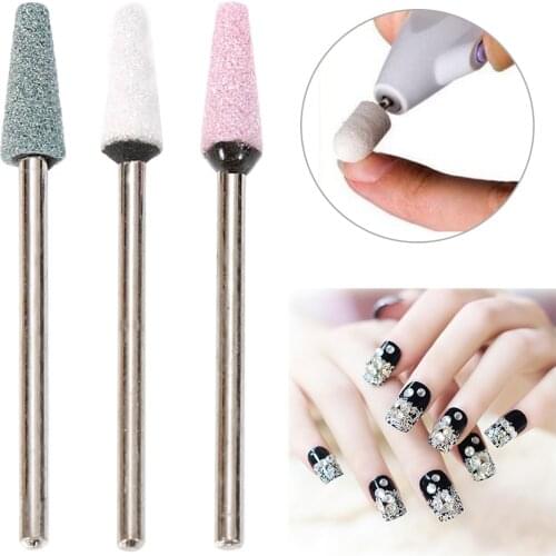 ELECOOL 3PCS New Shank 2.34mm Grinding Head Nail Drill Bit Nail Art Tool Electric Manicure Machine Accessories Cutter Nail File
