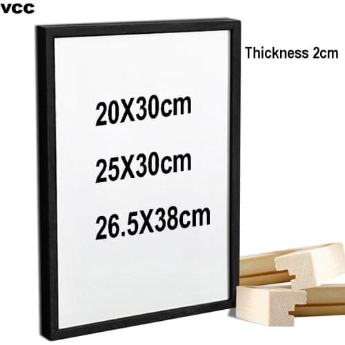 Nature Wooden Photo Picture Frame 20X30 25X30 26.5X38cm Black White Color Frame for Pictures Wall Poster Frame