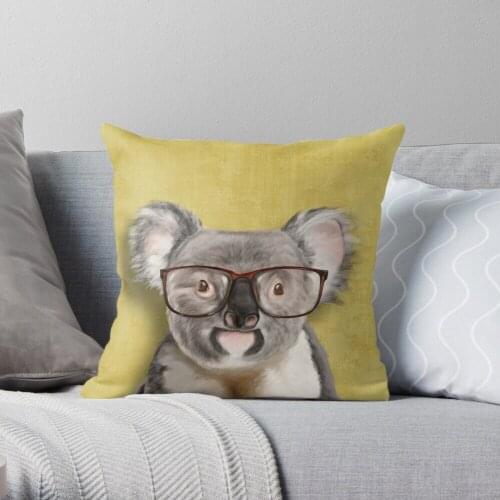 Mr Koala Throw Pillow Cushion Cover Polyester throw pillows case on sofa home living room car seat decor 45x45cm