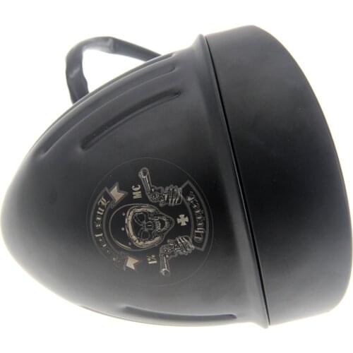 E-Mark Motorcycle Headlight Aluminum 4.5" E4 H4 12V 60/55W Headlamp For Harley Honda Chopper Suzuki Cruiser