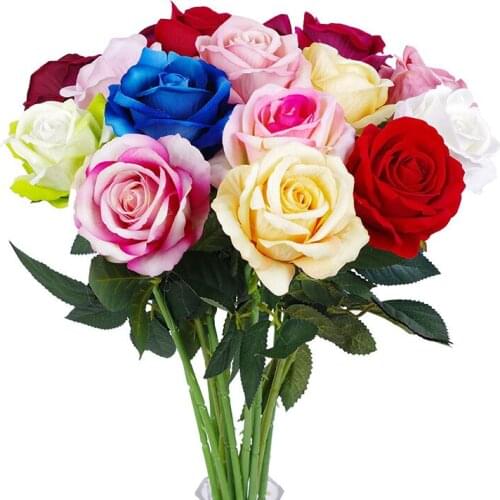 NEW 10Pcs Artificial Flowers Head Silk Rose Flower For Wedding Home Decoration Fake Flowers DIY Wreath Supplies Scrapbook