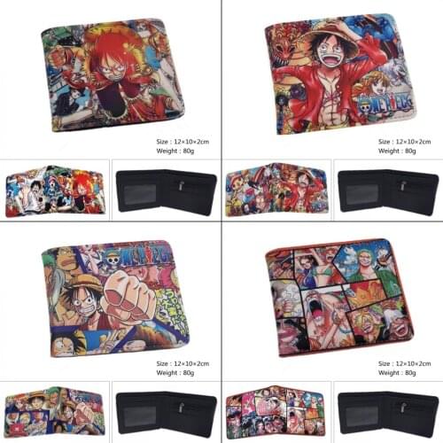 One Piece Luffy Zoro Wallets Trafalgar Law Cute Cartoon Wallet For Teenager Boy Girls Leather Pu Money Bag Student Coin Purse