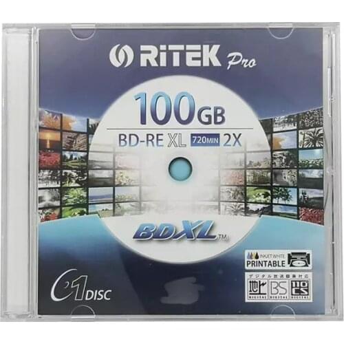 Wholesale 1 pcs 100 gb 2X Printable BD-RE XL Discs