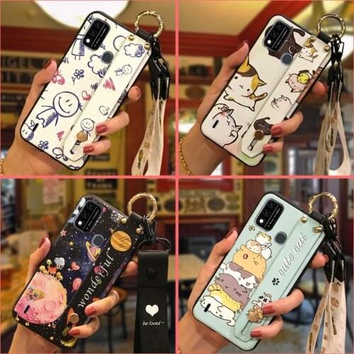 Original Durable Phone Case For Itel A48 Anti-knock Waterproof Fashion Design Kickstand Wrist Strap