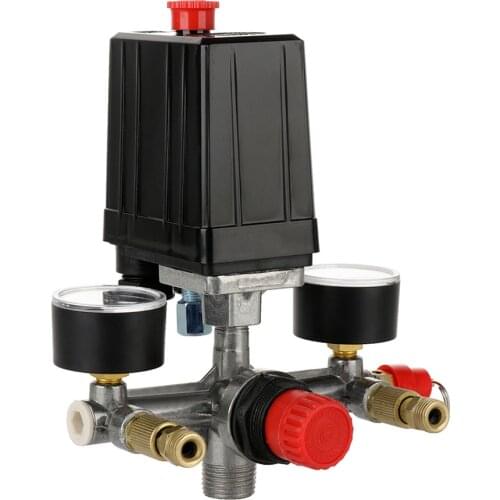 90-120PSI Plastic Pressure Gauge Single Hole Pressure Switch Bracket Pressure Gauge Safety Bama Valve Control Valve Regulator