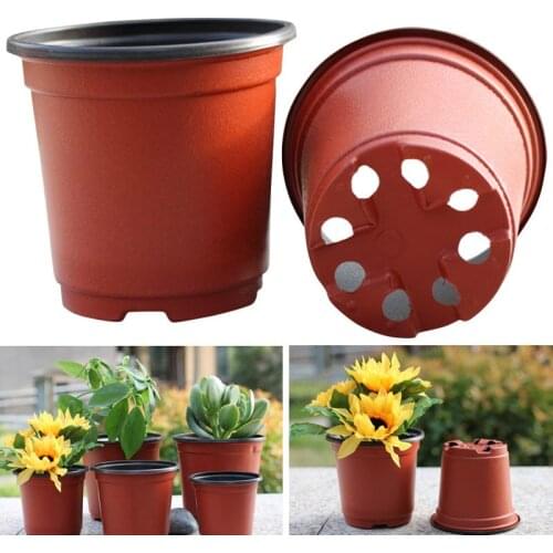 Spot 50/100 Pcs Plastic Nursery Pot Double Color Plant Seedling Holder Raising Nutrition Block Pots Hogard