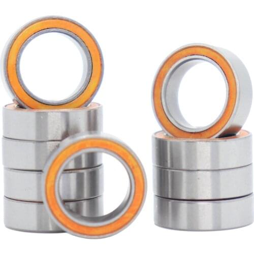 MR128RS Bearing 10PCS 8x12x3.5 mm ABEC-3 Hobby Electric RC Car Truck MR128 RS 2RS Ball Bearings MR128-2RS Orange Sealed