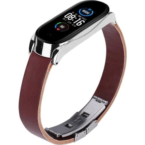 For Xiaomi Mi 5 / 5 NFC Replacement Watchbands Vintage Leather Butterfly Buckle Strap Men Women Wristwatches Adjustable Band