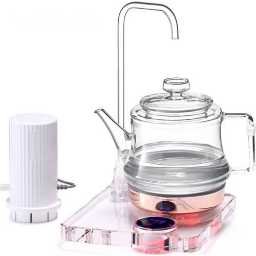 Glass electric kettle is automatically used for teapot to raise tea stove
